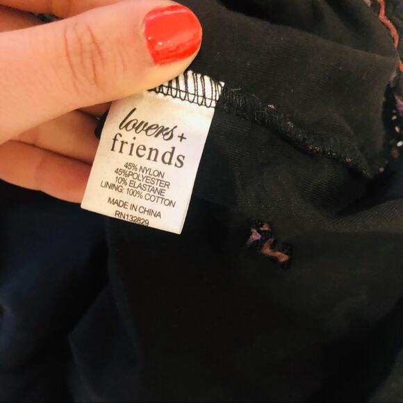 NEW LOVERS + FRIENDS REVOLVE Black Red Striped Open Back Mini Bodycon Dress S - Picture 8 of 10